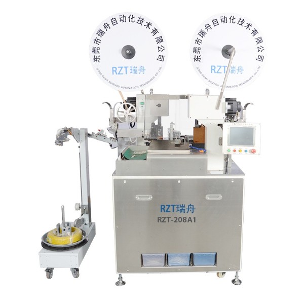 東莞瑞舟自動(dòng)化RZT-208A1全自動(dòng)雙頭端子機(jī)細(xì)線型可加工AWG34#號(hào)線